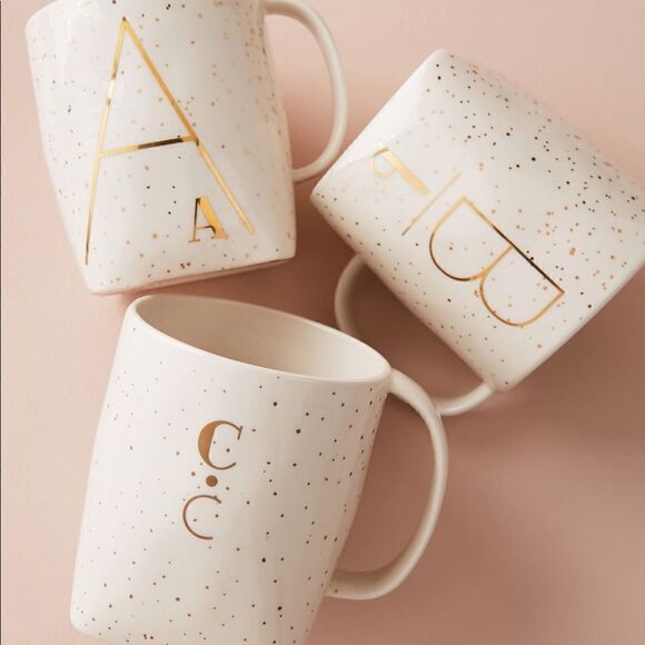Anthropologie letter “E” Monogrammed Personality Mug - Picture 3 of 5